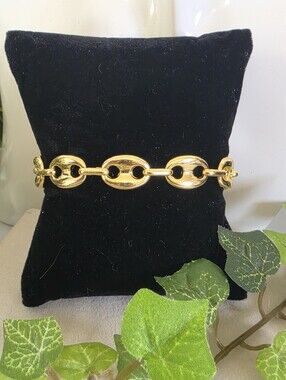 Gold Filled Coffee Bean / Mariners Link Bracelet